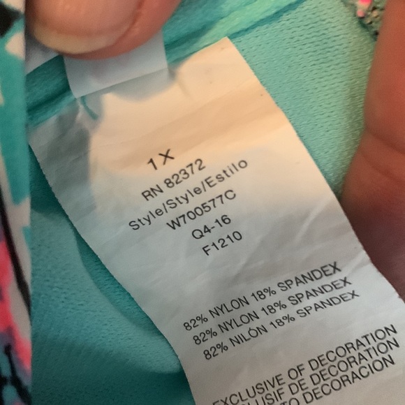 Swim top. Island soul curves size 1x no padding. - Picture 3 of 4